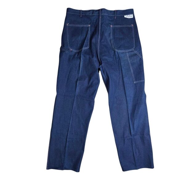 Vintage Sears Carpenter Union Made Jeans Orange Stitching Deadstock Size 42 x 30 - Picture 1 of 10